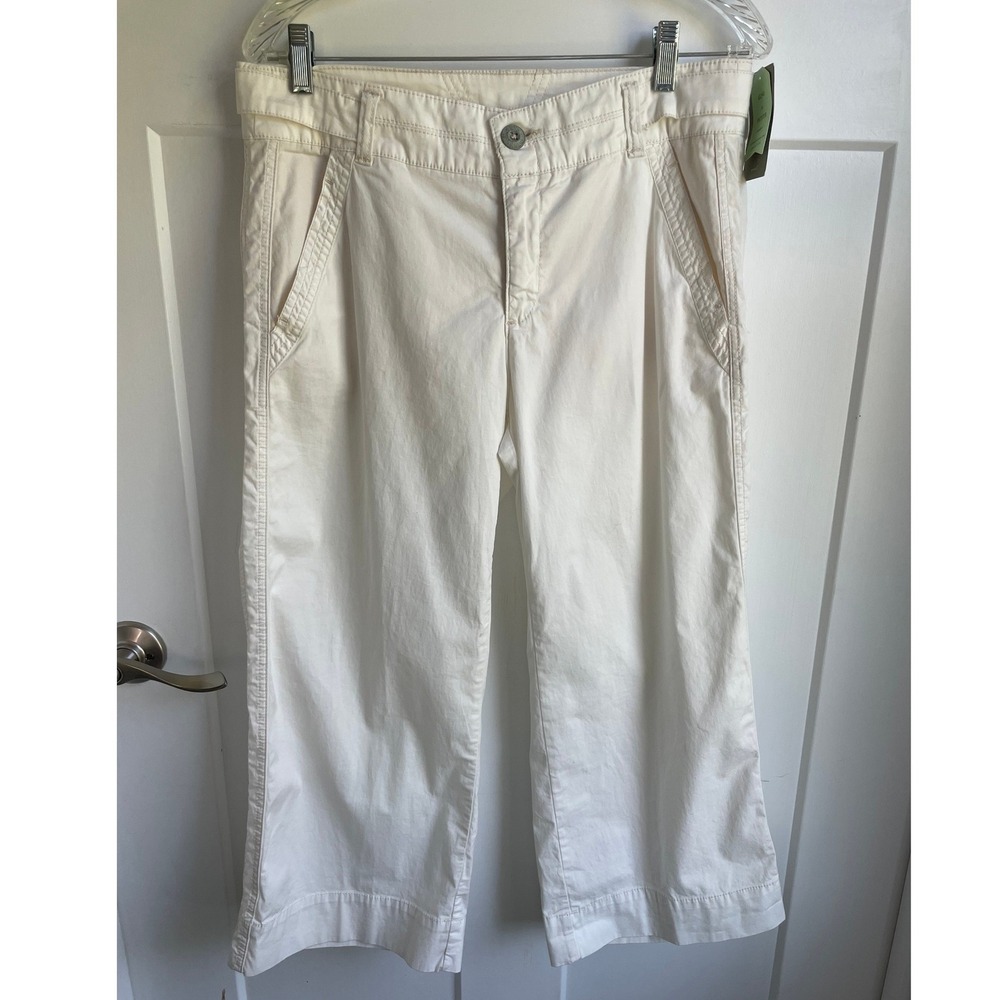 Hei Hei Anthropologie Essential Cropped Wide Leg Chino Pants NWT Stretch Size 29
